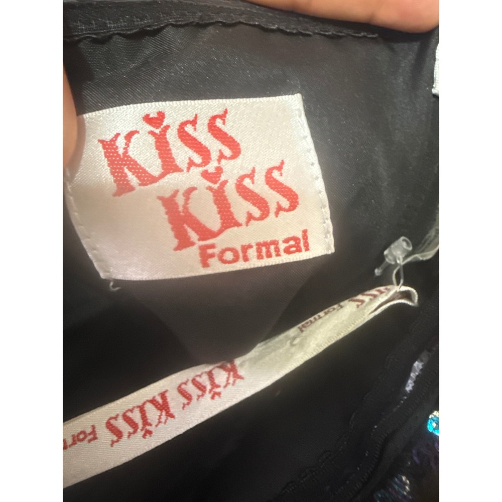 Kiss Kiss Sequin Vintage Homecoming/Prom Dress Gem Detail & Mesh Opening Sz 6 - Picture 6 of 8